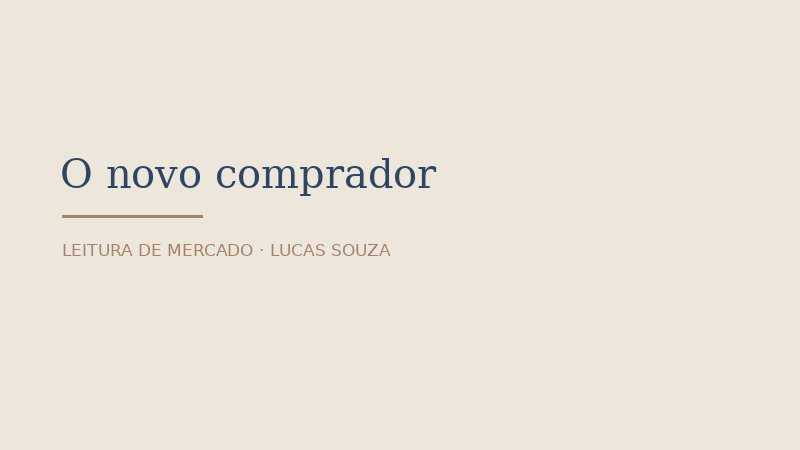 O novo comprador