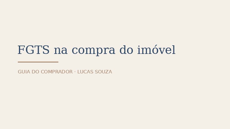 FGTS na compra do imóvel
