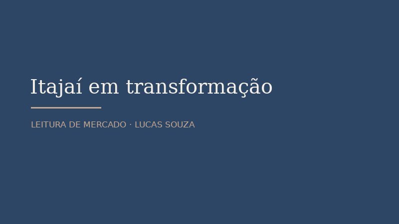 Itajaí em transformação